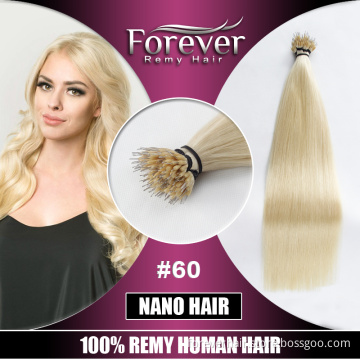 2016 new trendy professional christmas hair extension wholesale premium 100 human remy hair nano hair extensions